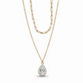 Pear Halo Double Chain