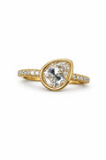 Pear Moissanite Bezel
