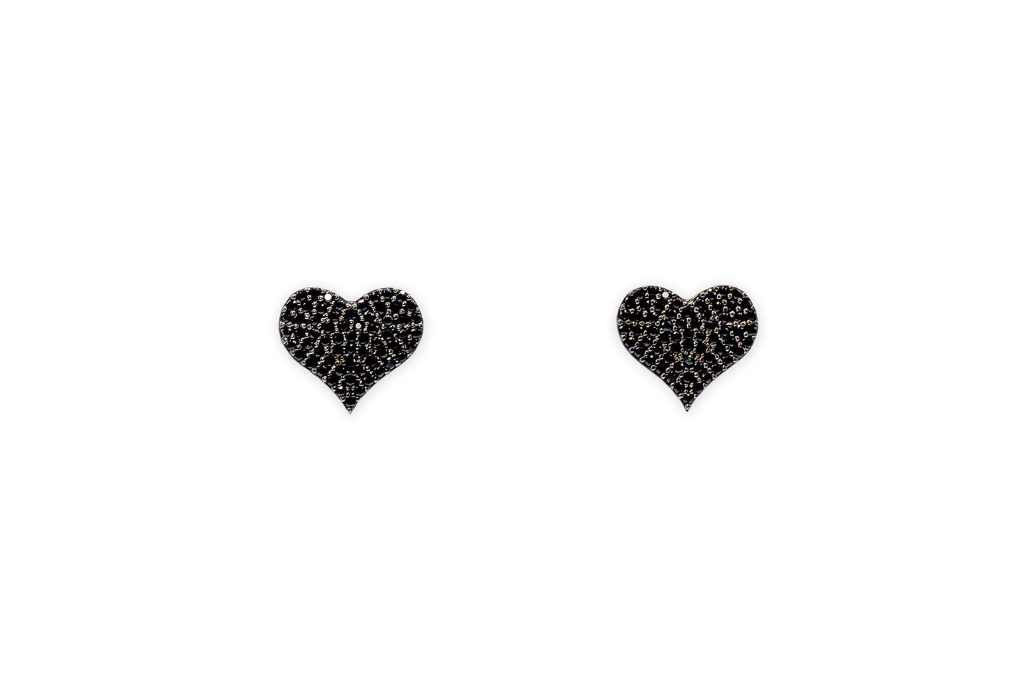 Gunmetal Heart Studs